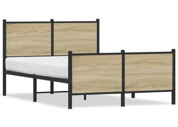 Łóżko Czarne Metalowe Rama Łóżka Metalowa Ze Stelażem 120x200 cm WM-4007732