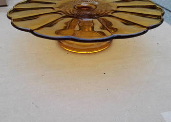 Patera Val Saint Lambert Luxval art deco bursztynowa
