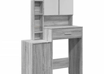 Toaletka z szafką szary dąb sonoma 80x35x132 cm WM-848239