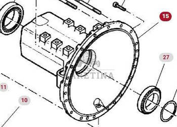 Massey Ferguson 8470 8480 Obudowa Tylnej Osi CZĘŚCI 926160150200