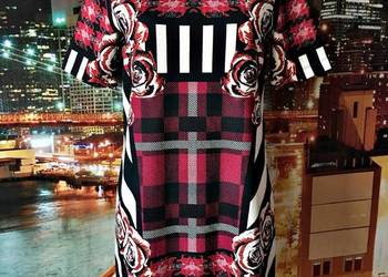 river island sukienka trapezowa kwiaty kratka paski hit roz.