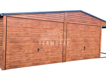 GARAŻ BLASZANY 6m x 6m + 2m. wiata  dwuspad 2x Brama 2x okno TS263 GARAŻ BLASZANY 6m x 6m + 2m. wiata  dwuspad 2x Brama 2x okno TS263