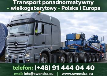 Transport ponadnormatywny - wielkogabarytowy - Polska i Europa