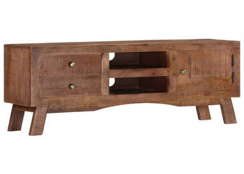Szafka pod telewizor 110x30x40 cm surowe drewno mango WM-328303