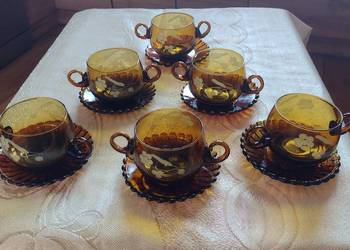 Bulionowki Piękne Szkło Miodowe