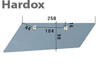 Lemiesz przedpłużka HARDOX 91802/L części do pługa OVERUM