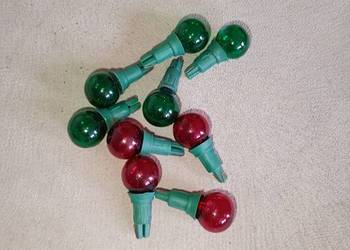 żarówka żarówki choinkowe świąteczne tradycyjne 4x czerwone 5x zielone