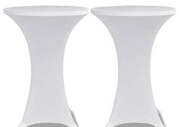 vidaXL Obrus na stół barowy Ø 80 cm, biały(SKU:241203)