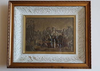 Stary obraz / płaskorzeźba w brązie (nr 1)