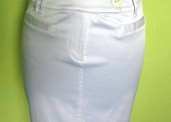 Spódnica - biała satyna - rozmiar 38 M biodra 90+ cm Vertus
