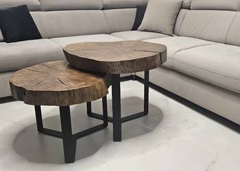 Stolik kawowy z plastra dębu