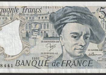FRANCJA 50 FRANKÓW 1991 - DE LA TOUR - F