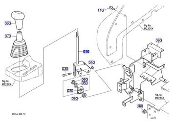 Dźwignia zmiany biegów m6040 m7040 m8540 m9540