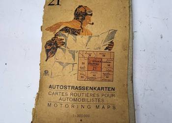 MAPA PAPIEROWA ANTYK VINTAGE 1918 ROK MAPA NA MATEARIALE KATOWICE KRAKÓW