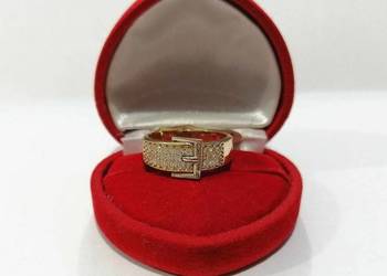 Nowy złoty pierścionek próby 585 - 3,54g (Rozmiar 18)