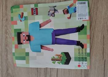 Strój Minecraft Steve z maską - rozmiar S 110-120 cm