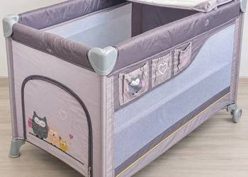 Łóżeczko turystyczne Baby Design Dream Grey z przewijakiem i torbą,składane