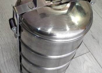 Menażka pojemnik turystyczny obiadowy stalowy termos