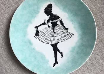 Talerz ozdobny porcelana Scherzer Bavaria ręcznie malowany