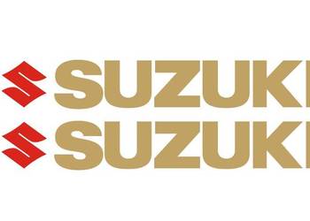 SUZUKI 40x6cm złote naklejki tuningowe na motocykl samochód