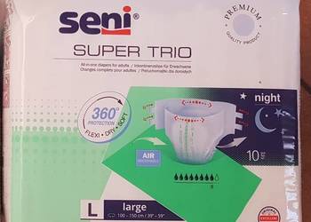 Seni Super Trio pieluchomajtki L + podkład higieniczny Seni Soft Super
