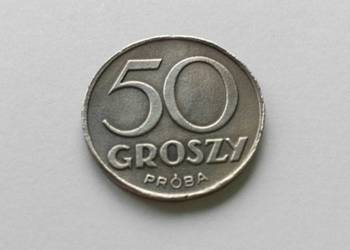Moneta 50 groszy 1938 rok bez wieńca PRÓBA - RZADKOŚĆ