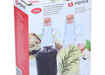 Butelka szklana z korkiem na ocet/oliwę itp zestaw 2 szt - 250ml