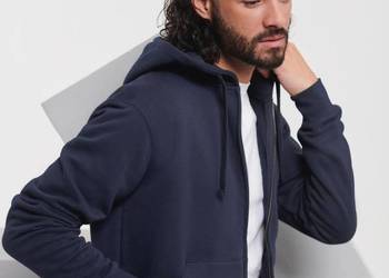 Bluza z kapturem zapinana na zamek kolor granatowy RUSSELL