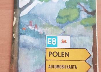 Mapa samochodowa Polski z okresu PRL