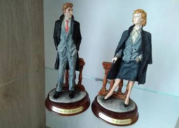 Stare Angielskie Figurki Masa Żywiczna Para, LESSER & PAVEY Stare Angielskie Figurki Masa Żywiczna Para, LESSER & PAVEY