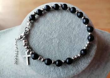 Bransoletka różaniec z kamieni naturalnych- Noc  Kairu