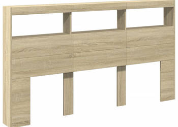 Zagłówek z półkami i oświetleniem LED dąb sonoma 180x17x102cm WM-839212