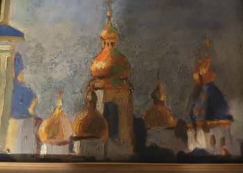 Pejzaż  cerkwi na Ukrainie