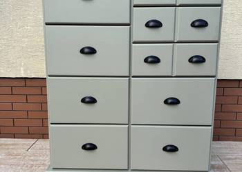 Komoda drewniana z szufladami wysoka szafka apteczna regał