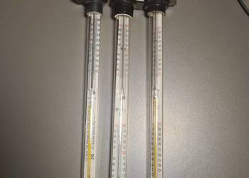 Zestaw 3 szt Termometry kontaktowe nastawne PRL / VLD MLW / JUMO