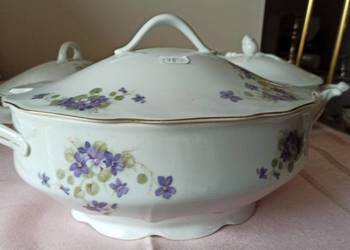 Olbrzymia Waza. Fiołki. Bohemia. Feston. Made in Czechoslov