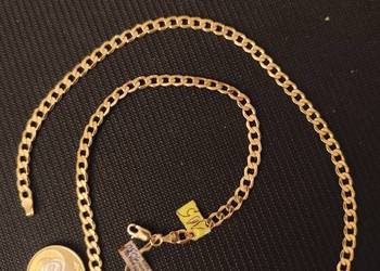 Złoty łańcuszek -splot "Pancerka"