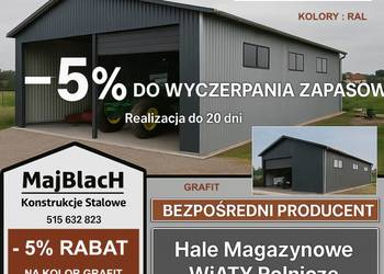 Wiata Rolnicza - HALA | Garaż Blaszany | Magazyn | PRODUCENT Maj-Blach