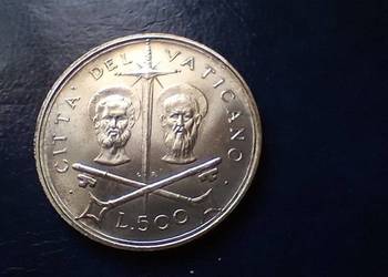 Stare monety 500 lir 1967 Watykan srebro