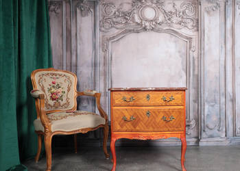 =ARTexpert= Komoda Ludwik marmurowy blat
