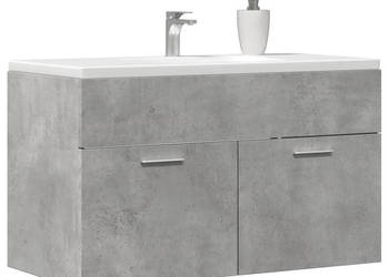 Szafka pod umywalkę szarość betonu 90x385x46 cm WM-856214