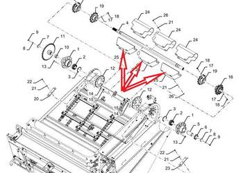 84482718  Osłona wału podajnika pochyłego New Holland CR
