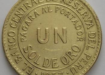 PERU 1 SOL DE ORO 1957