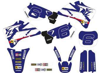 OKLEINA YAMAHA YZ 125/250+POSZYCIE SIEDZENIA REPLICA TEAM