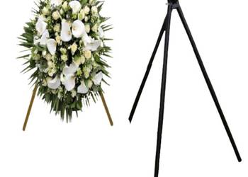 Stojak na wieniec pogrzebowy czarny 100cm