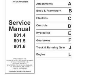 JCB 801.4 801.5, 801.6 instrukcja napraw wysyłka !