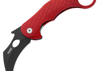 Nóż składany LionSteel L.E.One Karambit Red Aluminium, Chemical Black Magn…