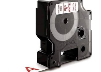 Taśma DYMO D1 19mm x 7m Biała z czerwonym nadrukiem