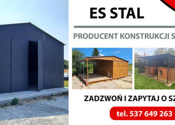 Garaż Blaszany GRAFITOWY | Wiata | Hala | Wiaty | Hale | - ESSTAL