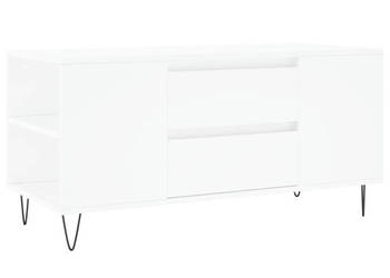 Stolik kawowy biały 102x445x50 cm materiał drewnopochodny WM-830996